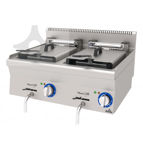Atalay Atalay E AEF-860 Elektrikli Fritöz 24 Litre Çiftli Fritöz 80x60x30 Atalay Atalay E AEF-860 Elektrikli Fritöz 24 Litre Çiftli Fritöz 80x60x30